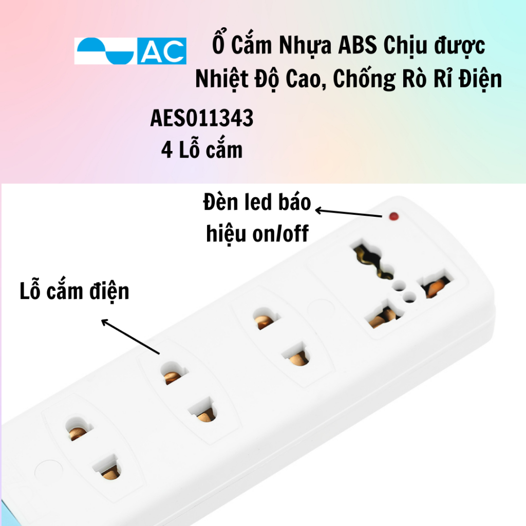 Ổ cắm điện AC cao cấp AES011343/AES011323 - 100% chính hãng