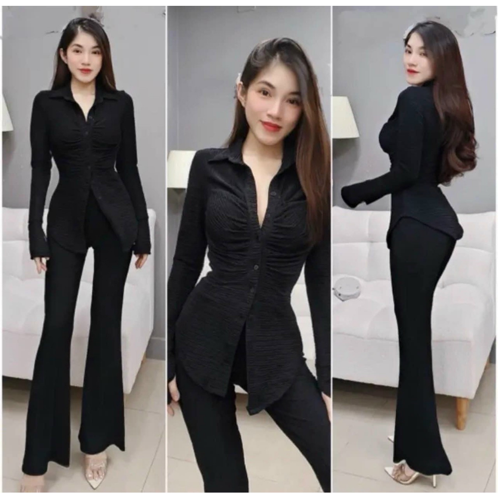 sét bộ nữ dài quần ống le cho nàng sành điệu chất siêu đẹp utrrb