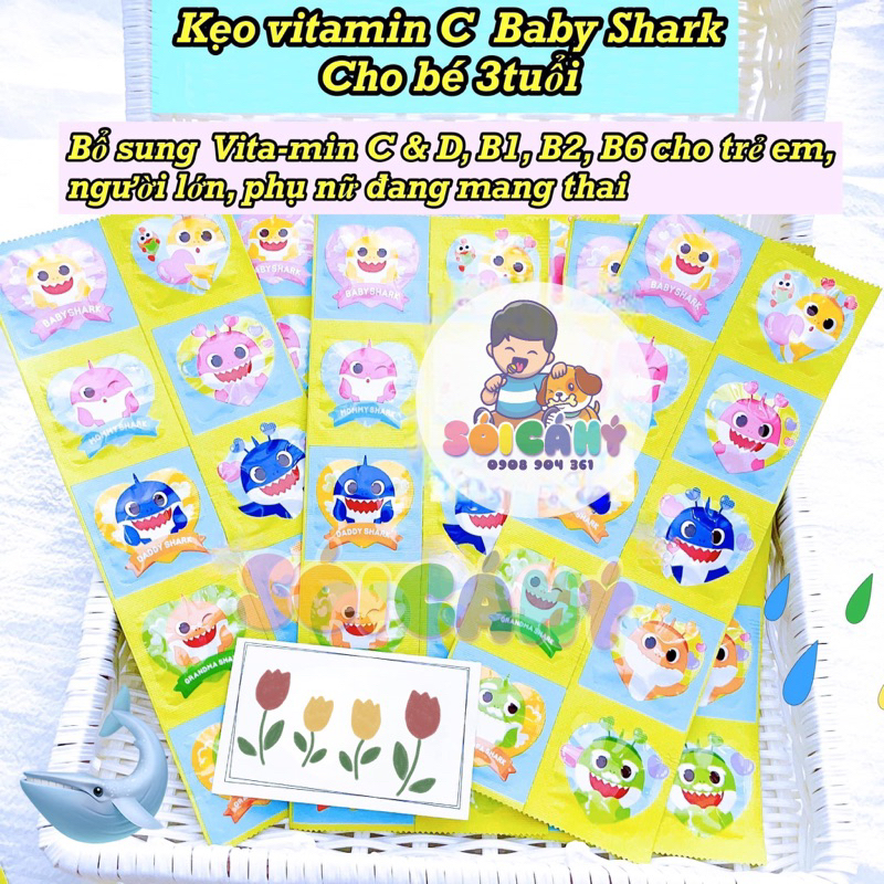 Kẹo vitamin baby shark cho bé 3tuổi