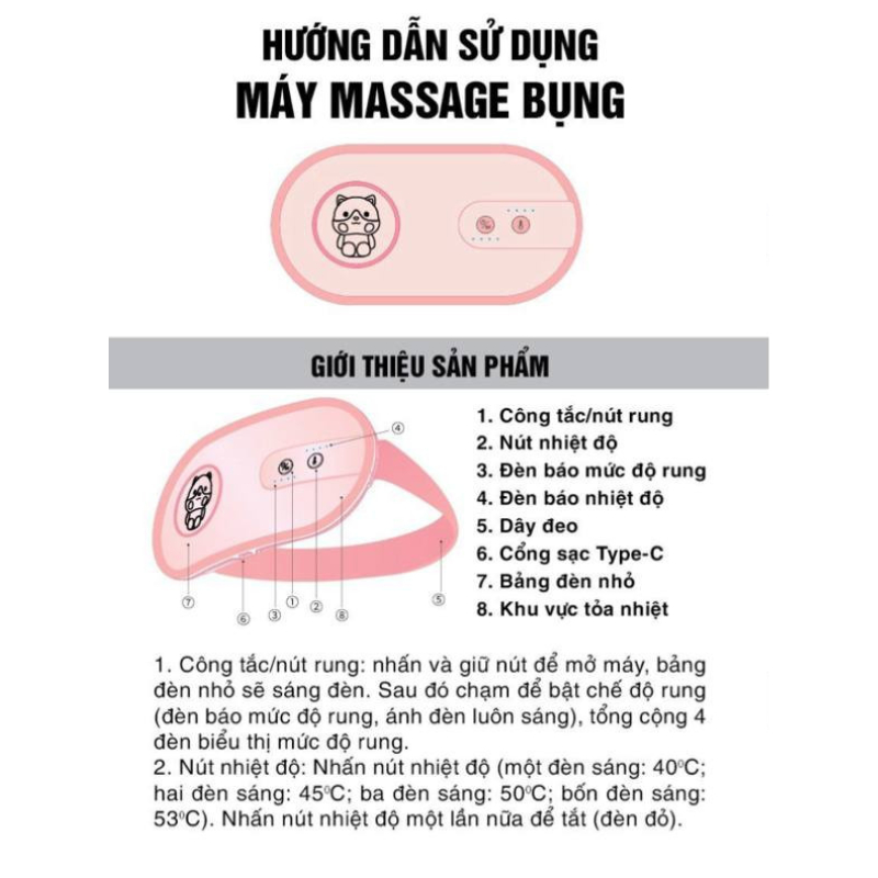 Máy Chườm Bụng Kinh Nami Làm Ấm Bụng Giảm Đau Khi Đến Kì Cho Phụ Nữ