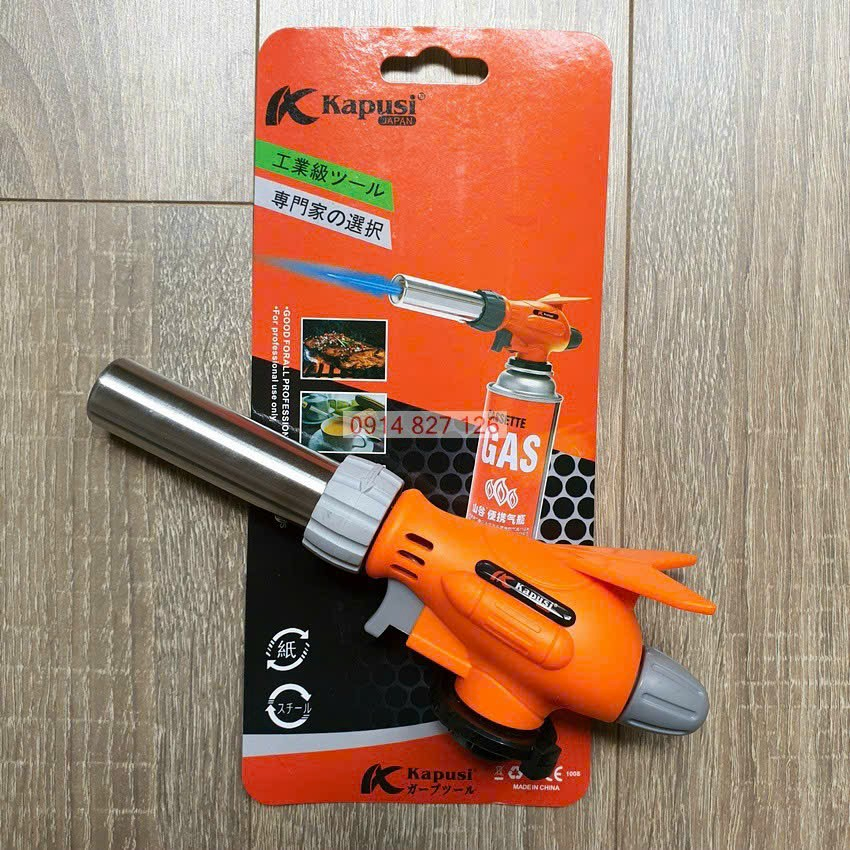 Đèn khò ga tự động đánh lửa Kapusi JAPAN, khò lửa bình gas cao cấp, núm điều chỉnh nhiệt- giá tại xưởng