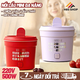 Nồi Điện Nấu Mì Đa Năng, Nồi Cơm Điện Mini ,Nồi Lẩu Điện Mini, Cốc Lẩu Đa Năng Chống Dính 1.5L