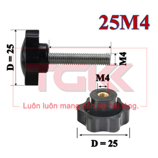 Tay vặn nhựa bóng 25M4