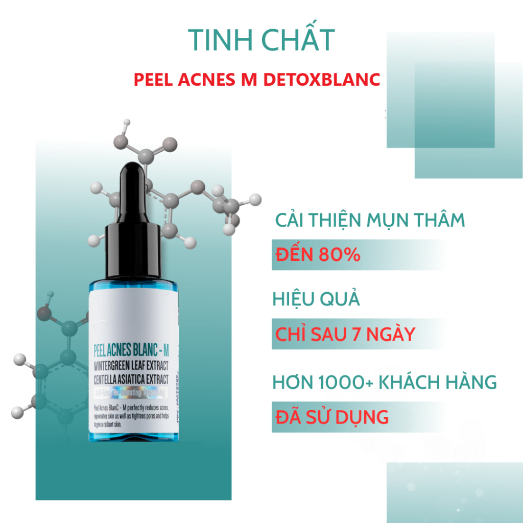 [Chính hãng]Serum ngừa mụn giảm thâm và kiềm nhờn Detox Blanc (Peel acnes M)