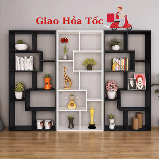Kệ sách gỗ chữ U kệ gỗ trang trí giá sách đa năng lắp ráp