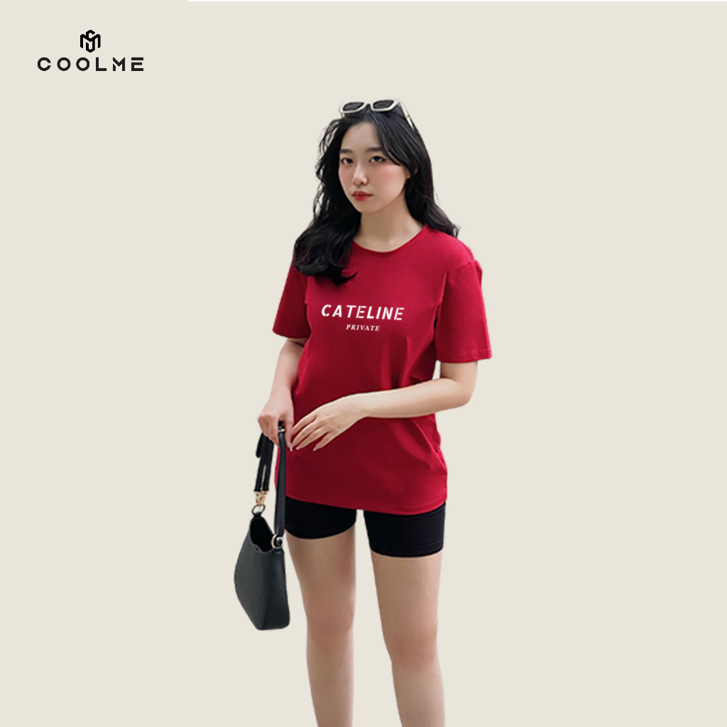 Áo phông Cateline/ Red tay lỡ dáng rộng chất cotton premium 4 chiều thoáng mát, không bai xù- Coolme