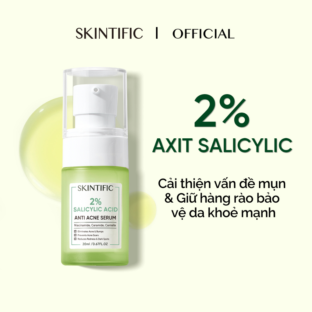 Bộ đôi chăm sóc da SKINTIFIC gồm Toner Centella 80ml+Dưỡng ẩm 5X 30g+Serum Niacinamide 20ml+Serum 2% BHA 20ml+Serum 5X 2