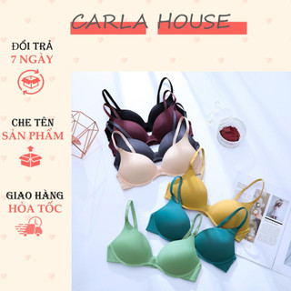 [Che Tên] Áo Ngực Lụa Sữa CARLA Tàng Hình Không Gọng Đệm Mỏng 006