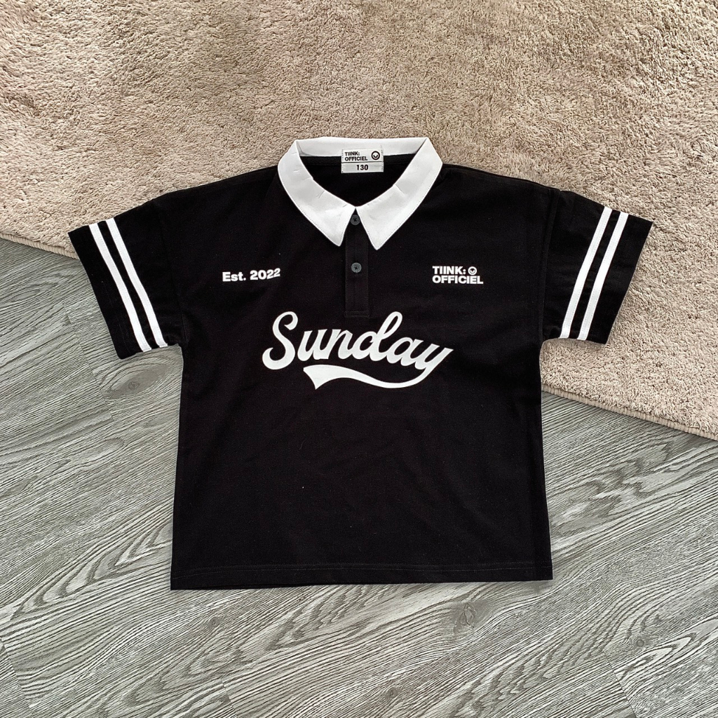 Áo polo Sunday Tay Sọc cho bé chất cotton co giãn 4 chiều