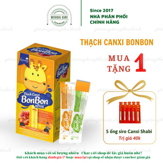 Thạch canxi tăng chiều cao Thạch canxi tăng chiều cao BONBON - Thạch bổ sung canxi hữu cơ không táo bón cho bé, hỗ trợ p
