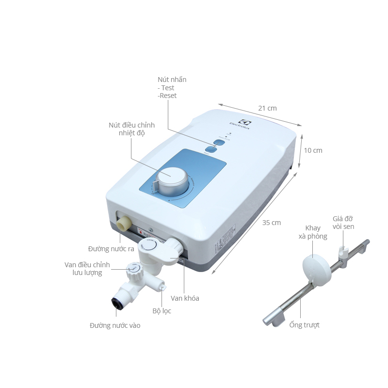 Máy nước nóng Electrolux 4500W EWE451GX-DWB - Bảo Hành Chính Hãng