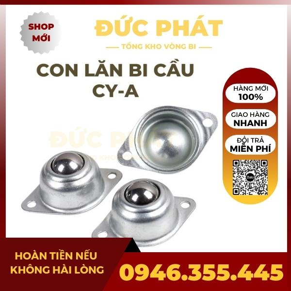 10 Cái - Vòng Bi Sắt Mắt Trâu CY-15A, Con Lăn Bi Cầu CY 15A, Con Lăn Đa Hướng