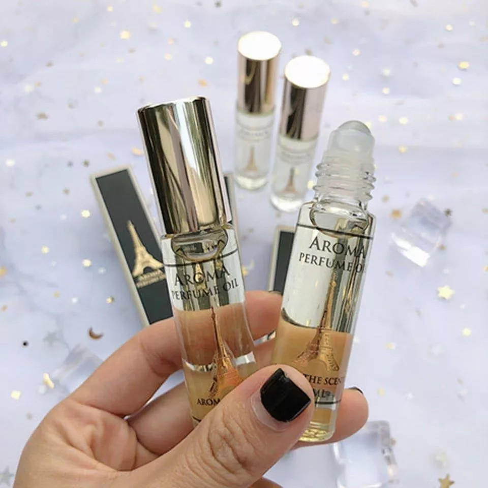 Tinh dầu nước hoa mini Aroma dạng lăn, dầu thơm nữ thơm lâu cao cấp phong cách pháp, thể tích 12ml