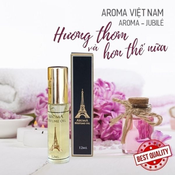 Tinh dầu nước hoa mini Aroma dạng lăn, dầu thơm nữ thơm lâu cao cấp phong cách pháp, thể tích 12ml