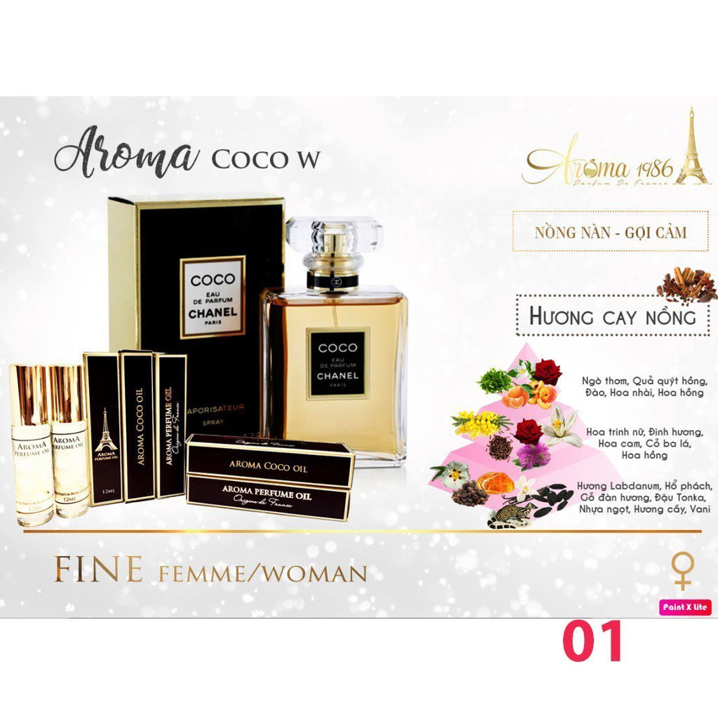 Tinh dầu nước hoa mini Aroma dạng lăn, dầu thơm nữ thơm lâu cao cấp phong cách pháp, thể tích 12ml