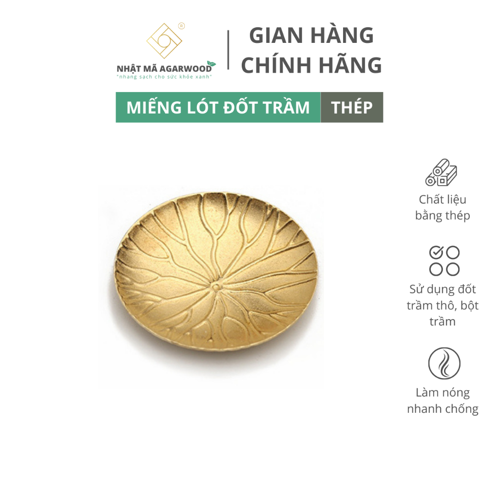 Miếng lót thép đốt trầm - Nhật Mã Agarwood