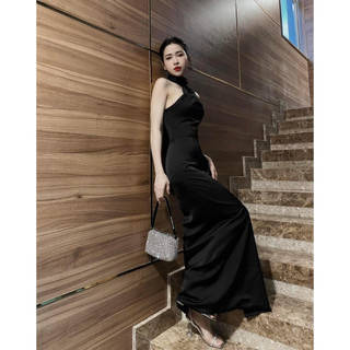 Đầm Lụa Dự Tiệc Dáng Dài Sang Chảnh - Váy Lụa Dự Tiệc Xẻ Đùi Dáng Dài Tôn Dáng - Nani Dress