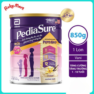 Sữa bột pediasure lon 850g vani ít ngọt