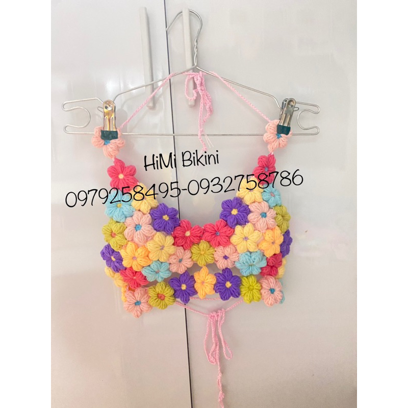 ÁO LEN MÓC HOA croptop NHIỀU MÀU có sẵn