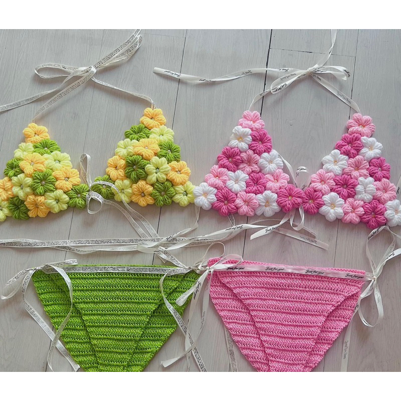 ÁO LEN MÓC HOA croptop NHIỀU MÀU có sẵn