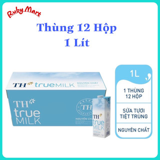 Thùng Sữa Tươi Tiệt Trùng TH True Milk - Hộp 1 lít