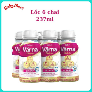 [Date 2.2025] Lốc 6 chai Sữa Bột Pha Sẵn Nutifood Varna Diabetes 237ml