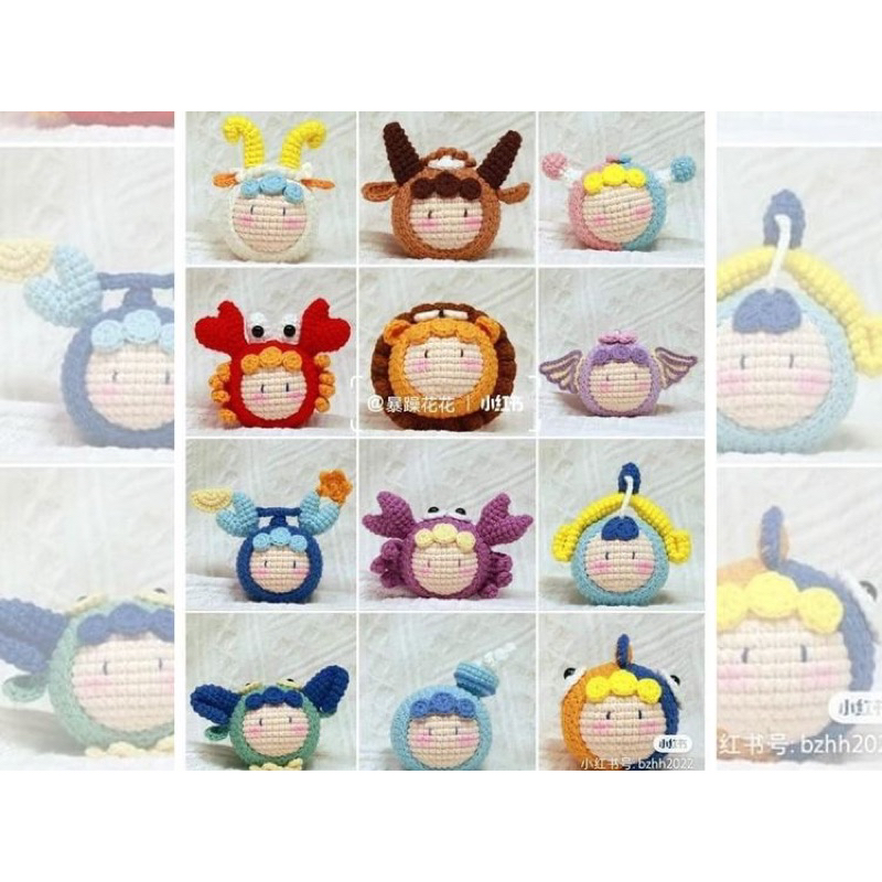 Móc khoá 12 cung hoàng đạo handmade