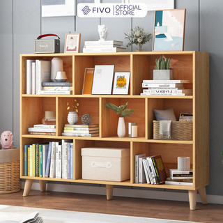Kệ Sách Gỗ Đứng Đa Tầng Có Chân FIVO FB60, Kèm Tấm Lưng Chắc Chắn, Dễ Dàng Lắp Đặt, Decor Linh Hoạt, Phù Hợp Mọi Vị Trí