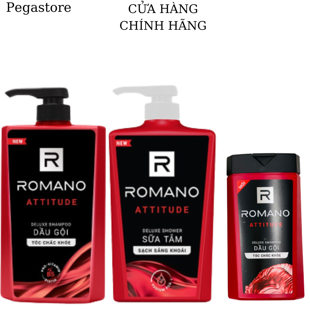 Dầu gội đầu ROMANO dầu gội nam Attitude Deluxe Shampoo Romano sữa tắm romano 650g