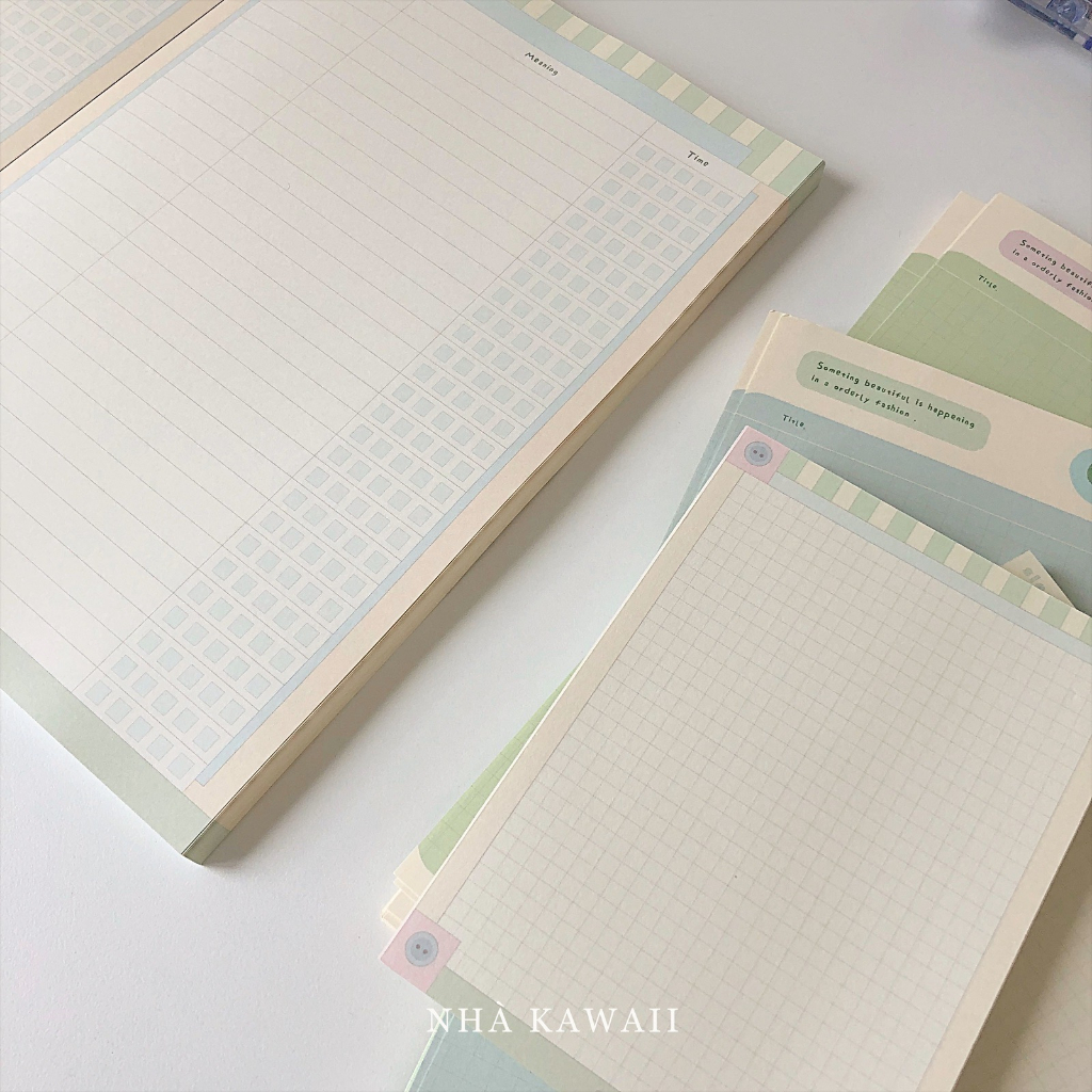 Giấy note ghi chú BECOOD size A6 màu pastel