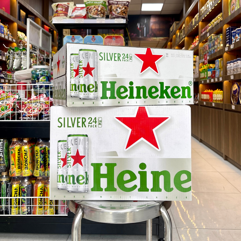 1 thùng 24 lon Heineken bạc 330ml