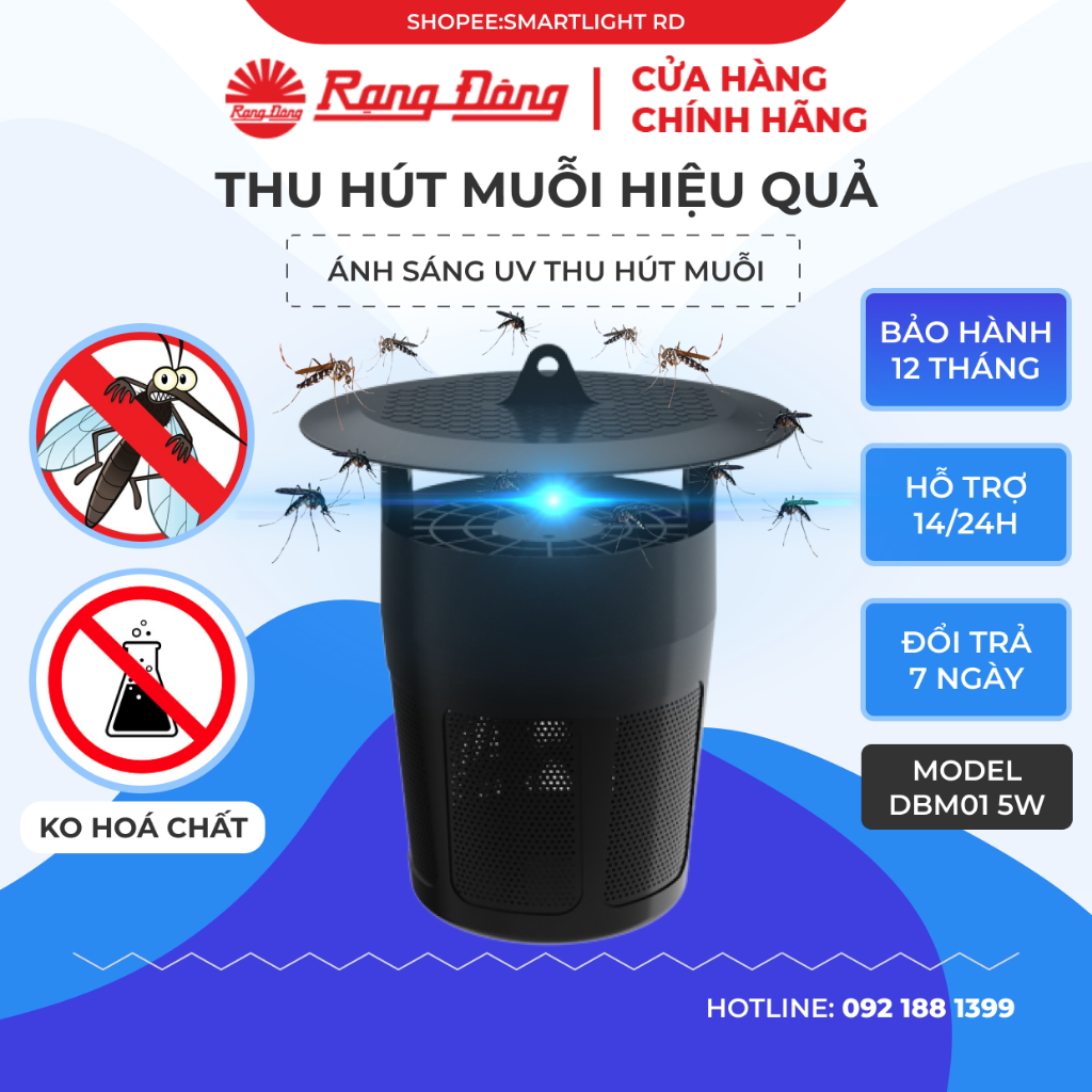 Đèn Bắt Muỗi Côn Trùng Rạng Đông DBM01 5w