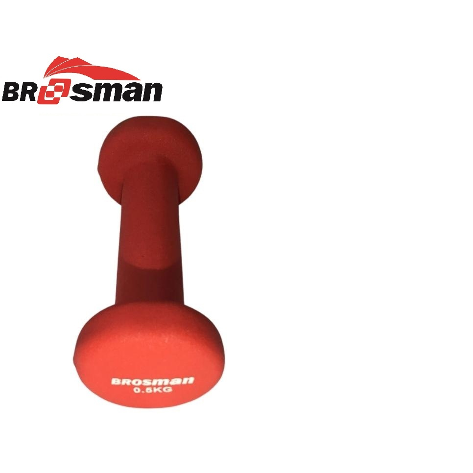Cặp tạ tay 0.5kg Brosman nhập khẩu chính hãng màu đỏ