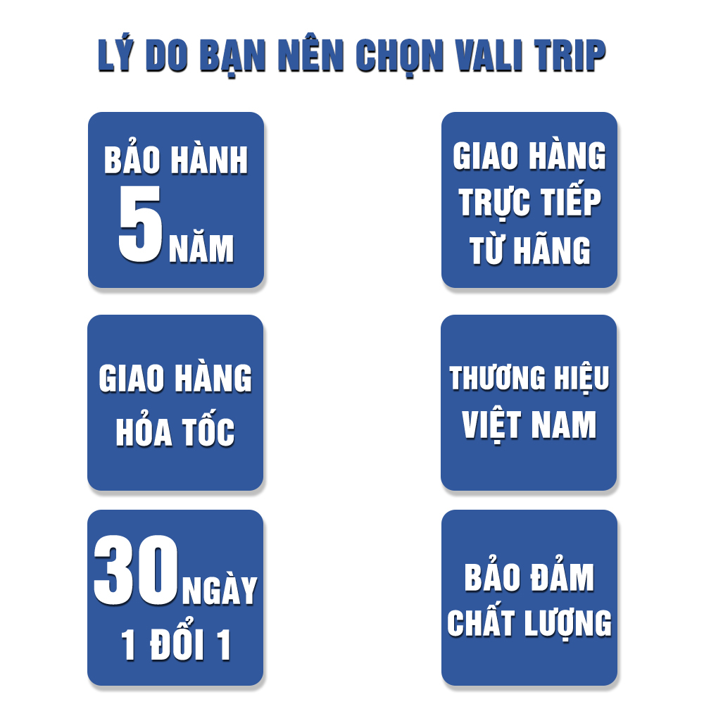 Vali nhựa TRIP P12 size 20inch xách tay lên máy bay bảo hành 5 năm chính hãng, 1 đổi 1 trong 12 tháng