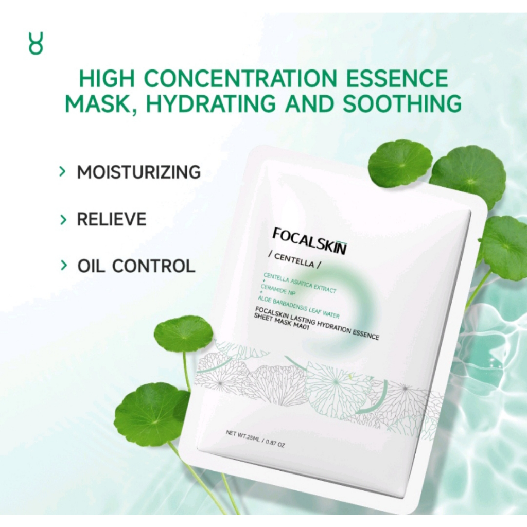 FOCALSKIN Mặt Nạ RAU MÁ 5X Niacinamide 5X Cấp Nước Giữ Ẩm Phục Hồi 25ml