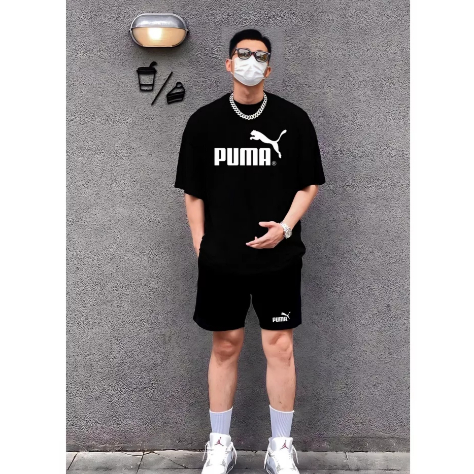 Bộ Phông Hè PUMMAA Tay Lỡ Hàng Cao Cấp Chất Cotton Thoáng Mát Thời Trang