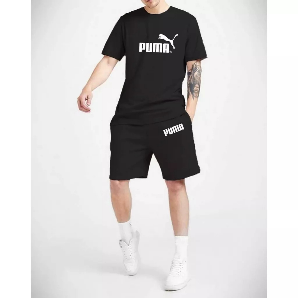 Bộ Phông Hè PUMMAA Tay Lỡ Hàng Cao Cấp Chất Cotton Thoáng Mát Thời Trang