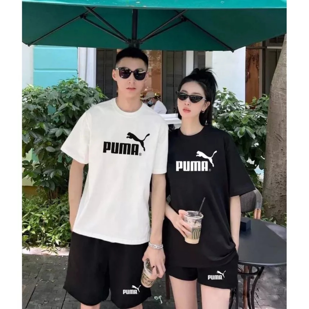 Bộ Phông Hè PUMMAA Tay Lỡ Hàng Cao Cấp Chất Cotton Thoáng Mát Thời Trang