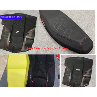 Yên xe wave da yên pk văn thắng mút yên + da yên thêu 5d co dãn 4 chiều lắp đặt wave 50/100/110cc