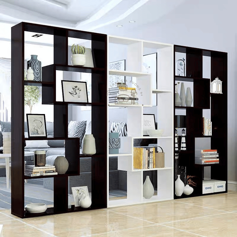 Kệ sách gỗ chữ U để sàn nhà kệ gỗ đựng đồ đa năng chất liệu MDF chống ẩm tốt