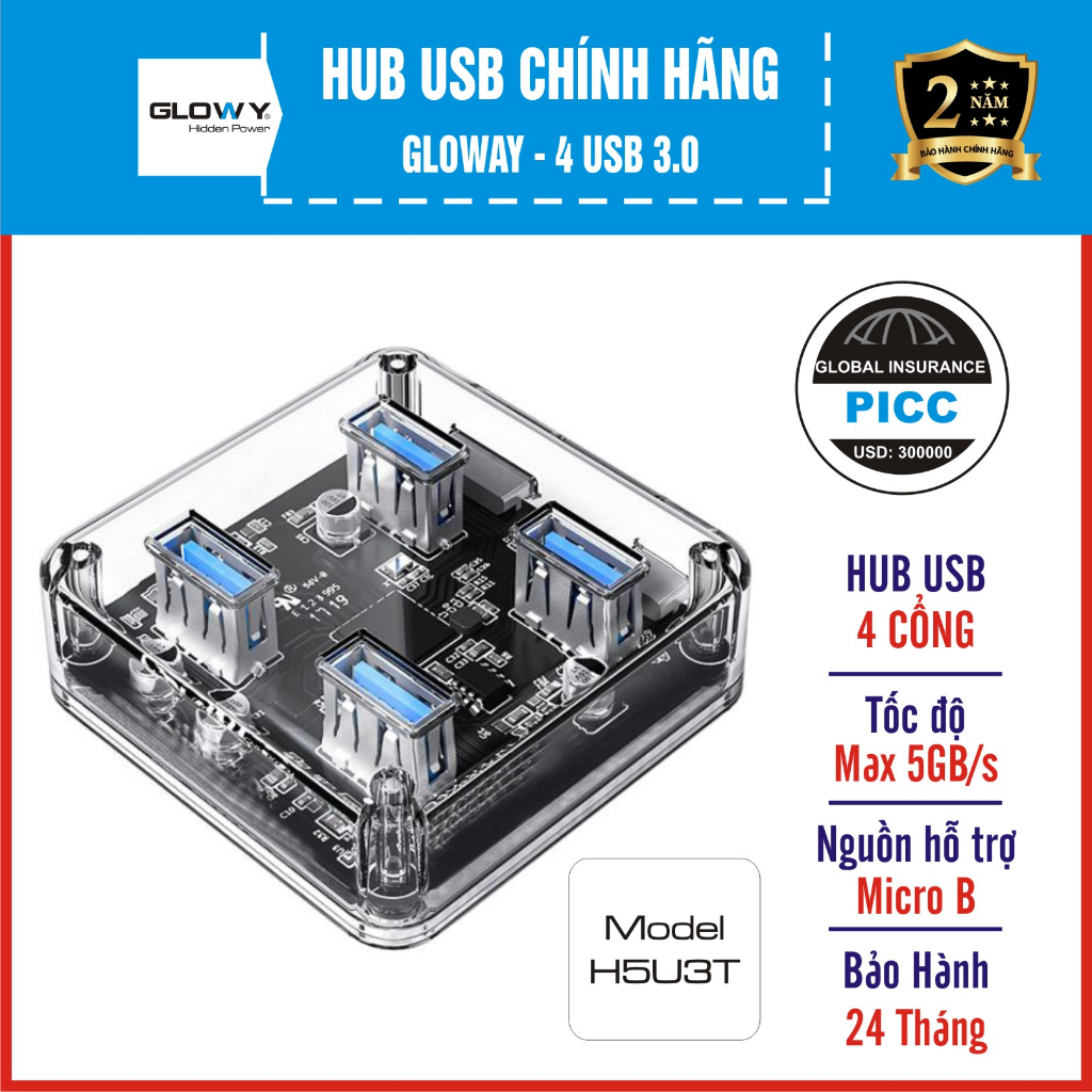 HUB chia cổng USB ORICO | Gloway - Sản phấm chính hãng - Bảo hành 1 năm !!!