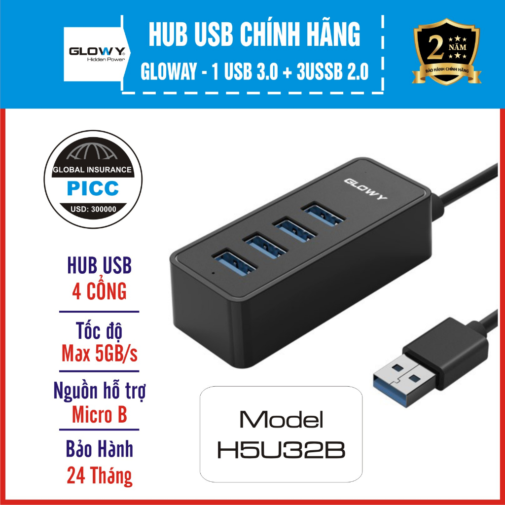 HUB chia cổng USB ORICO | Gloway - Sản phấm chính hãng - Bảo hành 1 năm !!!