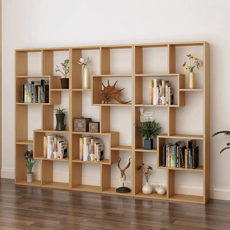 KỆ SÁCH GỖ ĐỂ SÀN ĐA TẦNG THÔNG MINH - KỆ GỖ CHỮ U CHẤT LIỆU MDF CAO CẤP
