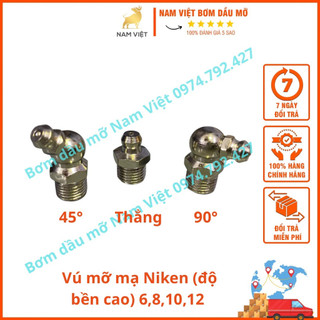 Vú Bơm Mỡ Phụ Kiện Nam Việt - Đầu Vú Mỡ Bò Các Loại M6, M8, M10, M12 Uy Tín Đảm Bảo Chất Lượng