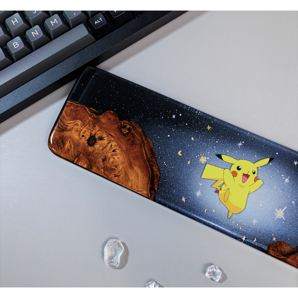 Kê tay bàn phím Pikachu siêu đẹp, chất liệu resin, phù hợp mọi bàn phím cơ