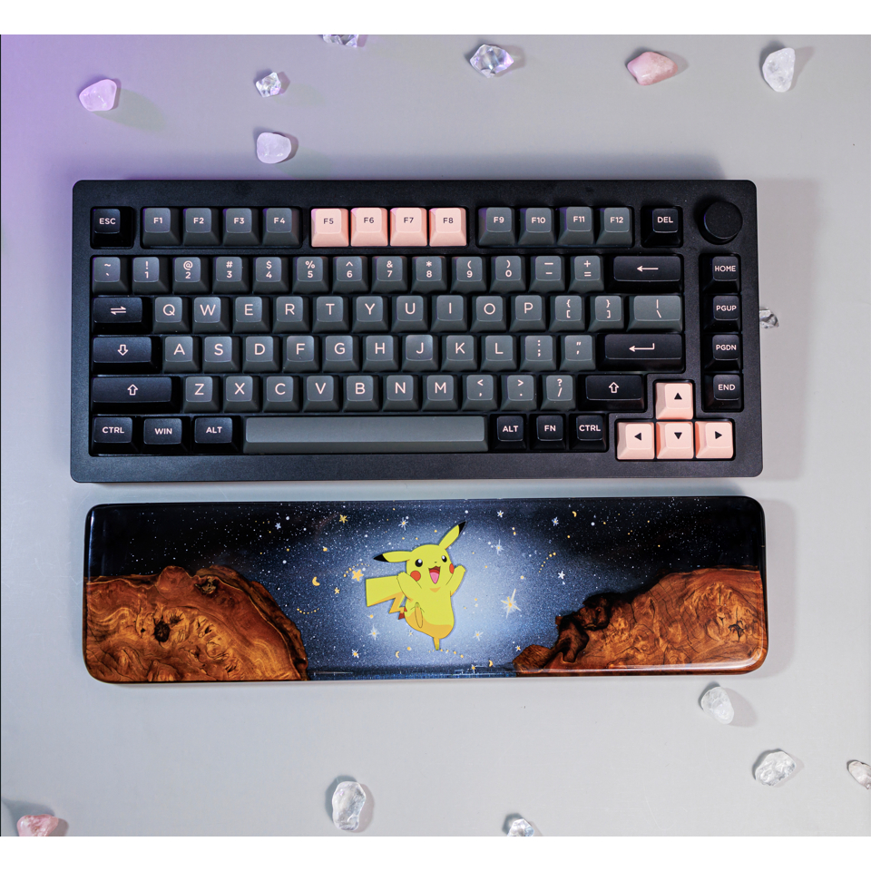 Kê tay bàn phím Pikachu siêu đẹp, chất liệu resin, phù hợp mọi bàn phím cơ