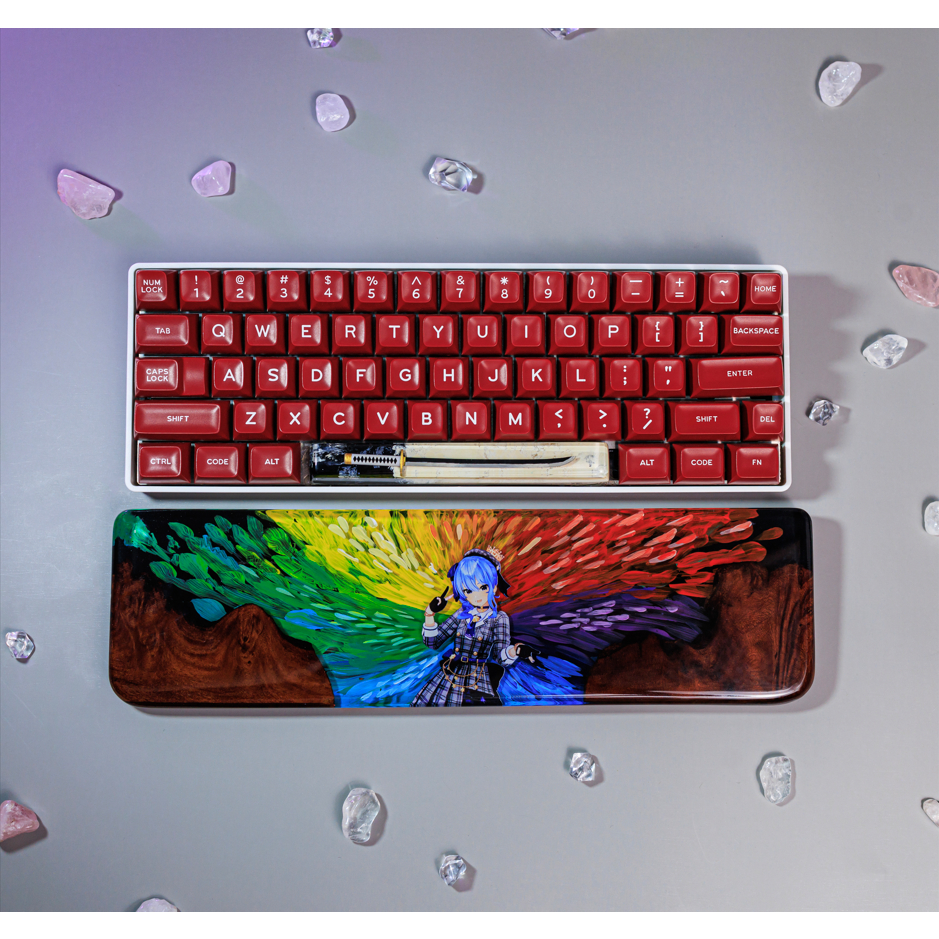 Custom Kê tay bàn phím anime, chất liệu resin, phù hợp mọi kích cỡ bàn phím