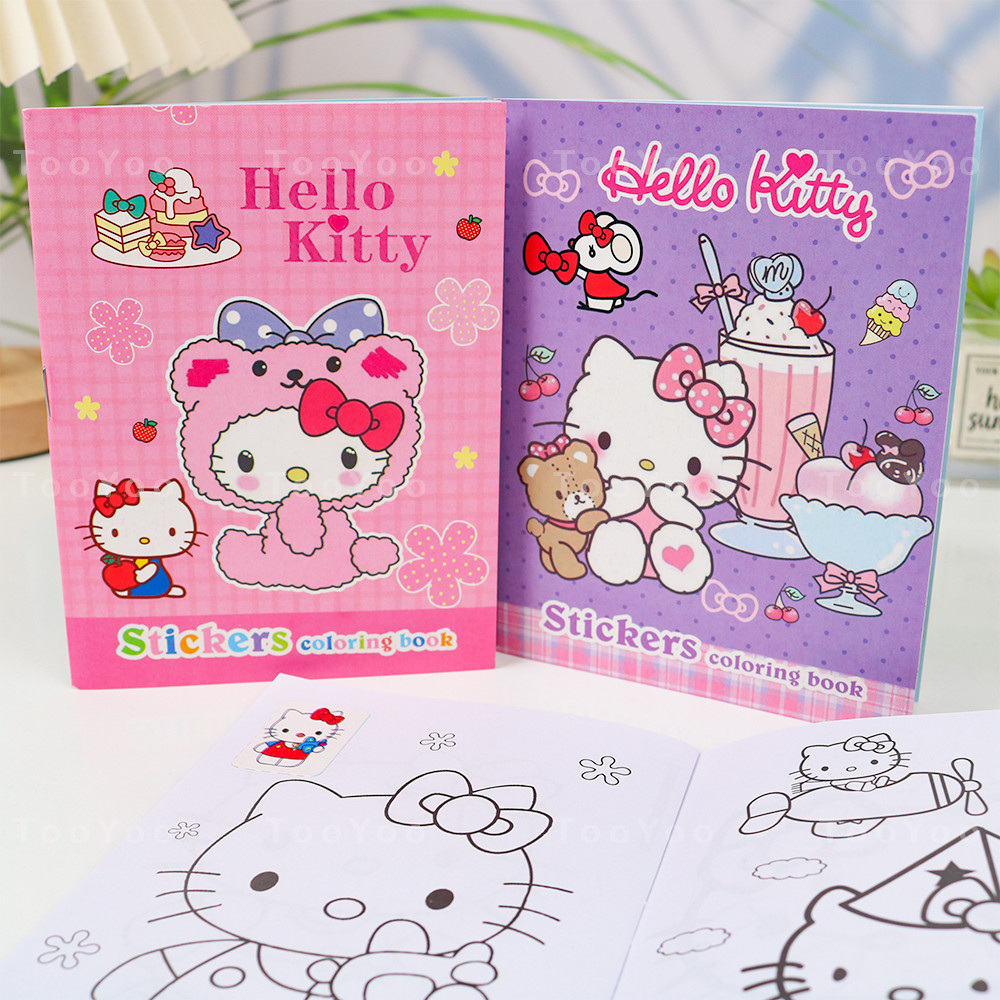 Set sticker tô màu giải trí Hello Kitty dễ thương cute TooYoo BK00038