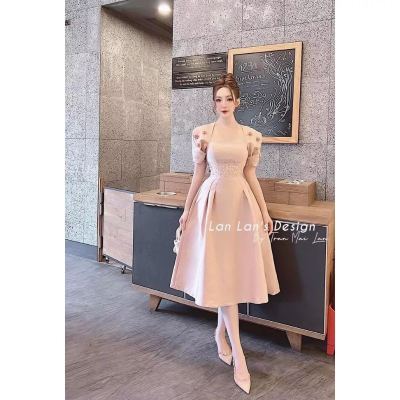 Đầm hồng tiệc sang chảnh