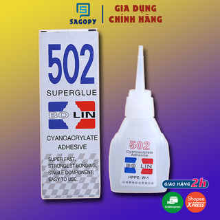 Keo dán 502 siêu dính, keo con voi dán sắt chai 100ml dính chắc, khô nhanh